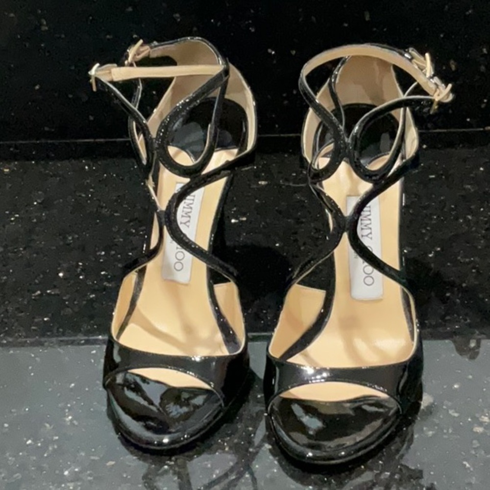 Jimmy Choi- 36.5 black patent shoes